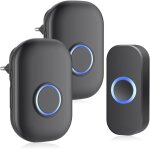 Sonnette sans fil exterieur etanche, sonette sans fil exterieure 2 recepteur, ip44 �tanche carillon electroniq ...