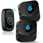 Sonnette sans fil, ip55 bouton de sonnette 400m longue portée exterieur Étanche electronique avec 2 récepteurs ... Sonnette sans fil, ip55 bouton de sonnette 400m longue portée exterieur Étanche electronique avec 2 récepteurs ...