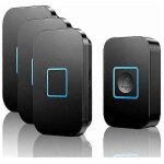 Sonnette sans fil, port�e de fonctionnement de 1000 pieds, kit de sonnette �tanche, 2 r�cepteurs, 1 bouton ...