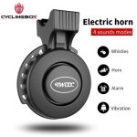 Sonnette de v�lo - invisible - rechargeable usb - 120 db - �tanche - 3 modes d'alerte