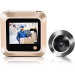 Sonnette vid�o 2. 4in judas visionneuse de porte filaire 145� grand angle hd antivol visionneuse de porte ...