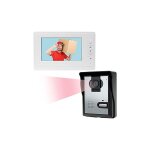 Sonnette vido filaire 7 pouces, interphone avec vision nocturne infrarouge, 25 sonneries, tanche ip54, ...