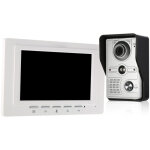 Sonnette vid�o filaire 7 pouces avec moniteur int�rieur, cam�ra ext�rieure r�sistante � la pluie et � ...