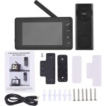 Sonnette vido sans fil 2, 4 g, cran ips 4, 3 pouces, vision nocturne  170 degrs, microphone hifi, ...