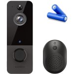 Sonnette vid�o sans fil, cam�ra de s�curit� int�rieure / ext�rieure avec carillon, audio bidirectionnel, ...