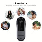 Sonnette vid�o sans fil avec carillon, audio bidirectionnel, contr�le via application tuya, vision nocturne, ...