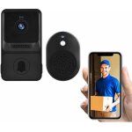 Sonnette vido sans fil de scurit visuelle haute rsolution 1080p avec vision nocturne infrarouge surveillan ...