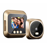 Sonnette vid�o wifi avec judas de porte et moniteur sans fil. vision nocturne num�rique, prise de photos ...