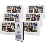 Sonnette vido hd 7  avec 6 moniteurs, camra, vision nocturne infrarouge, systme d'entre vido