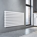 Sonni - blanc 1200x600mm double radiateur horizontal chauffant, raccordement latéral Sonni - blanc 1200x600mm double radiateur horizontal chauffant, raccordement latéral