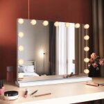 Sonni miroir de maquillage �clairage led avec 3 couleurs de lumi�re hollywood miroir de maquillage 58x45. ...