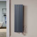 Sonni - radiateur lectrique en acier design horizontal / vertical radiateur anthracite avec thermostat ...