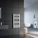 Sonni - radiateur salle de bain 1000x500 mm blanc radiateur de salle de bain raccord central radiateur ...