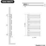 Radiateur sche - serviettes de salle de bains 1038x600mm blanc radiateur sche - serviettes  panneaux ...