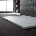 Sonni - smc receveur de douche 30mm rectangulaire aspect pierre 1400x900x32mm