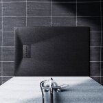 Sonni receveur de douche design noir receveur de douche plat en smc receveur de douche super plat 120 ...