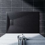 Sonni - receveur de douche receveur de douche plat smc antidérapant, design découpable noir 160 x 90 ... Sonni - receveur de douche receveur de douche plat smc antidérapant, design découpable noir 160 x 90 ...