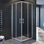 Sonni - sirhona cabine de douche 90x90x185cm accs d'angle cabine de douche double porte coulissante ...