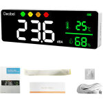 Sonom�tre num�rique (d�cibelm�tre), thermom�tre, hygrom�tre, d�tecteur 3 en 1, montage mural int�rieur, ...