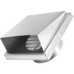 Sortie d'air carr�e mobile 125mm couvercle de ventilation d'extracteur de sortie de hotte murale ext�rieure ...