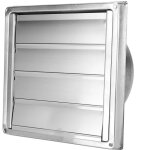 Sortie d'air carr�e mobile 150mm couvercle de ventilation d'extracteur de sortie de hotte murale ext�rieure ...