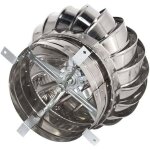 Sortie de toit, extracteur de fum�es rotatif �olien en inox base ronde, chapeau de chemin�e, toutes dimensions ...