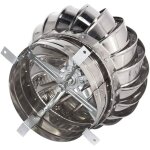 Lauwexe - sortie de toit, extracteur de fumes rotatif olien en inox base ronde, chapeau de chemine, ...