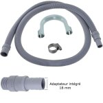 Sos accessoire kit de rallonge de tuyau de vidange universel 18 - 22mm (l1500mm, raccord intégré) pour ... Sos accessoire kit de rallonge de tuyau de vidange universel 18 - 22mm (l1500mm, raccord intégré) pour ...