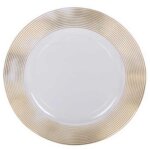 Sous - assiette transparente avec dcor dor,  33 cm