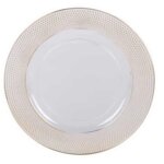 Sous - assiette transparente avec dcor dor,  33 cm