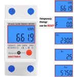 Sous compteur �lectrique monophas� 45a ? certifi� mid ? affichage lcd, modulaire et fiable
