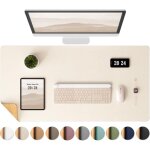 Sous - main en li�ge, tapis de bureau double face en li�ge naturel & cuir pu, tapis de souris / protection ...