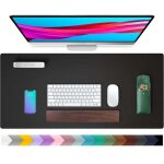 Sous - main, tapis de bureau en cuir pu, tapis de souris, protection de bureau antidrapante, bloc - ...