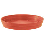 Soucoupe �15 cm pour pot de fleur toscane �20 cm - orange terre battue - eda