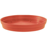 Soucoupe �22cm pour pot de fleur toscane �30cm - orange terre battue - eda