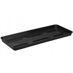 Soucoupe rectangulaire en plastique pour pot de fleurs 60 cm anthracite