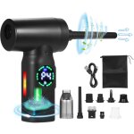 Tonysa - souffleur air comprim, 110000rpm de souffleur pc avec batterie 7500mah, bombe air sec - nettoyage ...