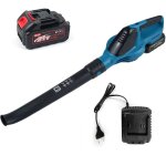 Souffleur axial sans fil 21 v - souffleur de feuilles mortes avec 5 vitesses - vitesse de soufflerie ...