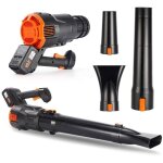 Souffleur de feuilles �lectrique de jardin, souffleur de feuilles sans fil, puissant souffleur de feuilles ...