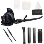 Souffleur de feuilles � essence � dos, souffleur thermique 2 temps, 63cc, 2, 3kw, 1, 7l, 6800r / min. ...