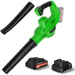 Souffleur de feuilles sans fil avec 1 batterie 20 v et chargeur, 2 vitesses, souffleur �lectrique l�ger ...