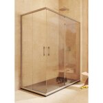 Soulbath - paroi 2 coulissantes + 2 fixes, avec profil� inf�rieur, r�versible, verre s�curit� 6 mm anticalcair ...