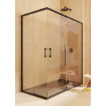 Soulbath - paroi 2 coulissantes + 2 fixes, sans profil� inf�rieur, r�versible, verre s�curit� 6 mm anticalcair ...