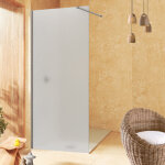 Soulbath - paroi de douche walk - in translucide, verre de s�curit� mat sabl� 8 mm anticalcaire, 100 ...