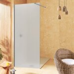 Soulbath - paroi de douche walk - in translucide, verre de s�curit� mat sabl� 8 mm anticalcaire, 90 cm ...