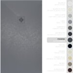 Soulbath receveur de douche - r�sine - gel coat - texture lisse / pierre - antid�rapant - couleur ardoise ...