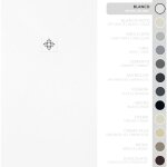 Soulbath receveur de douche - r�sine - gel coat - texture lisse / pierre - antid�rapant - couleur blanc ...