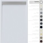 Soulbath - receveur de douche - r�sine - gel coat - texture lisse / pierre - antid�rapant - couleur blanc ...