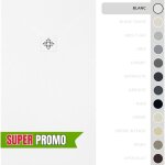 Soulbath receveur de douche - r�sine - gel coat - texture lisse / pierre - antid�rapant - couleur blanc ...