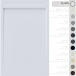 Soulbath - receveur de douche - r�sine - gel coat - texture lisse / pierre - antid�rapant - couleur blanc ...